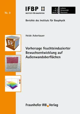 Ackerbauer / Fouad / Leibniz Universität Hannover, Institut für Bauphysik |  Vorhersage feuchteinduzierter Bewuchsentwicklung auf Außenwandoberflächen | Buch |  Sack Fachmedien