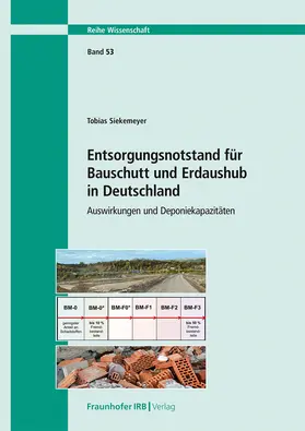 Siekemeyer |  Entsorgungsnotstand für Bauschutt und Erdaushub | Buch |  Sack Fachmedien