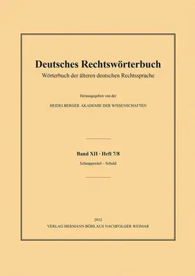  Deutsches Rechtswörterbuch | Buch |  Sack Fachmedien