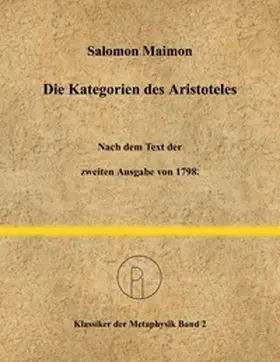 Maimon / Scheglmann |  Die Kategorien des Aristoteles | Buch |  Sack Fachmedien