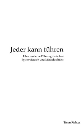 Richter |  Jeder kann führen | eBook | Sack Fachmedien