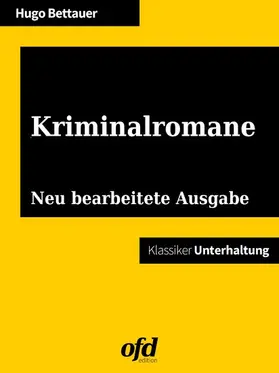 Bettauer / edition |  Kriminalromane | eBook | Sack Fachmedien