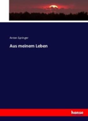 Springer |  Aus meinem Leben | Buch |  Sack Fachmedien