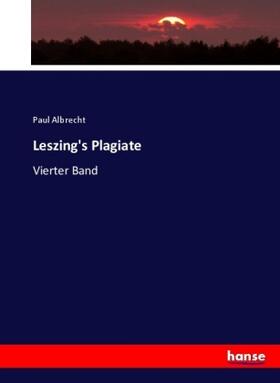 Albrecht |  Leszing's Plagiate | Buch |  Sack Fachmedien