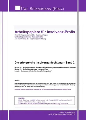 Strandmann | Die erfolgreiche Insolvenzanfechtung - Band 2 | Buch | 978-3-7482-2446-4 | sack.de