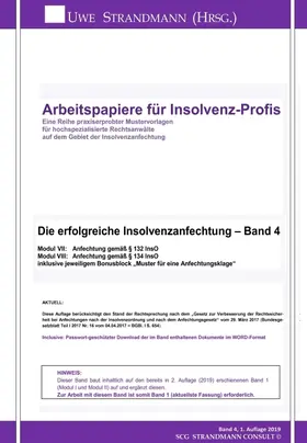 Strandmann |  Die erfolgreiche Insolvenzanfechtung - Band 4 | Buch |  Sack Fachmedien