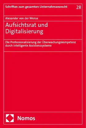 von der  Wense |  Aufsichtsrat und Digitalisierung | eBook | Sack Fachmedien