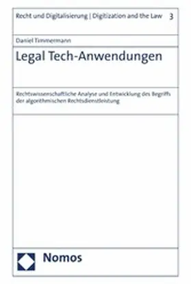 Timmermann |  Legal Tech-Anwendungen | eBook | Sack Fachmedien