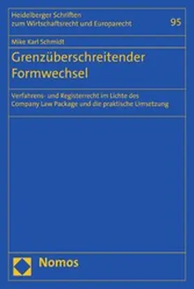Schmidt | Grenzüberschreitender Formwechsel | E-Book | www2.sack.de