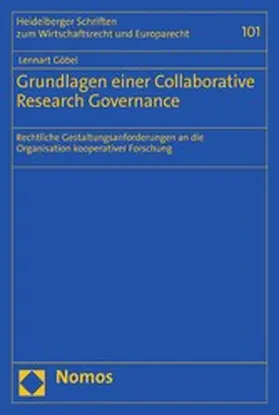 Göbel | Grundlagen einer Collaborative Research Governance | E-Book | www2.sack.de
