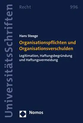 Steege |  Organisationspflichten und Organisationsverschulden | eBook | Sack Fachmedien