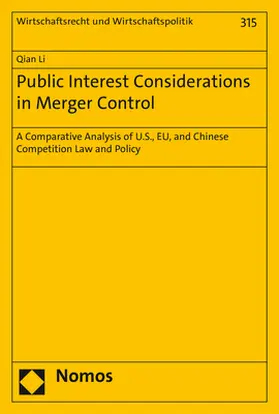 Li |  Public Interest Considerations in Merger Control | eBook | Sack Fachmedien