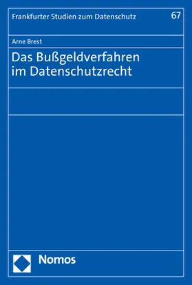 Brest | Das Bußgeldverfahren im Datenschutzrecht | E-Book | www2.sack.de