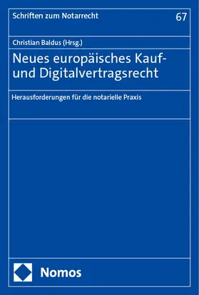 Baldus |  Neues europäisches Kauf- und Digitalvertragsrecht | eBook | Sack Fachmedien