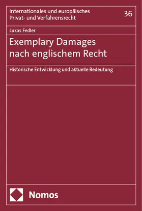 Fedler |  Exemplary Damages nach englischem Recht | eBook | Sack Fachmedien