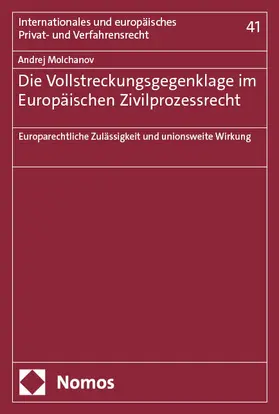 Molchanov | Die Vollstreckungsgegenklage im Europäischen Zivilprozessrecht | E-Book | sack.de