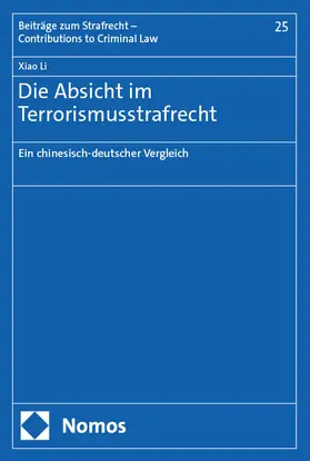 Li | Die Absicht im Terrorismusstrafrecht | E-Book | sack.de