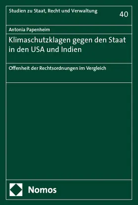 Papenheim |  Klimaschutzklagen gegen den Staat in den USA und Indien | eBook | Sack Fachmedien