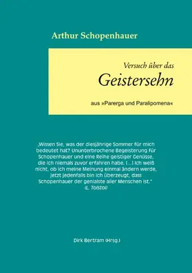 Schopenhauer / Bertram |  Über das Geistersehen | eBook | Sack Fachmedien