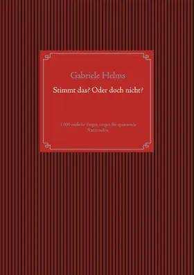 Helms |  Stimmt das? Oder doch nicht? | eBook | Sack Fachmedien
