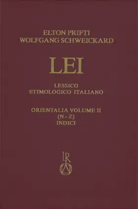 Prifti / Schweickard |  Lessico Etimologico Italiano. Orientalia Band II | Buch |  Sack Fachmedien