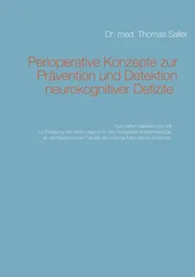 Saller |  Perioperative Konzepte zur Prävention und Detektion von neurokognitiven Defiziten | Buch |  Sack Fachmedien