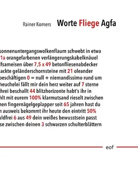 Komers |  Worte Fliege Agfa | eBook | Sack Fachmedien