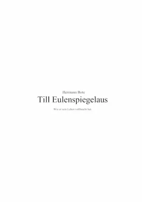 Bote |  Till Eulenspiegelaus | eBook | Sack Fachmedien