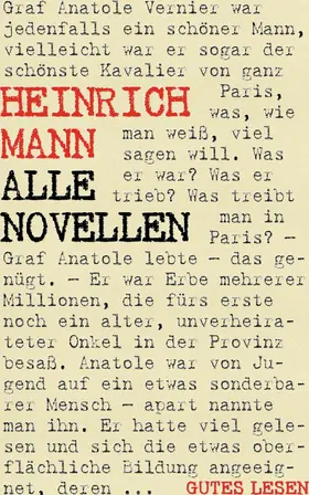 Mann |  Heinrich Mann - Alle Novellen | eBook | Sack Fachmedien