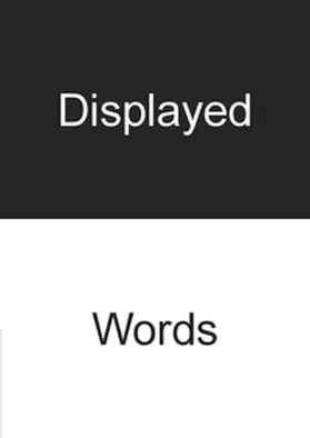Hempel |  Displayed Words | Buch |  Sack Fachmedien