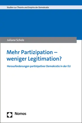 Scholz |  Mehr Partizipation – weniger Legitimation? | Buch |  Sack Fachmedien