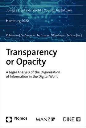 Kuhlmann / De Gregorio / Fertmann |  Transparency or Opacity | Buch |  Sack Fachmedien