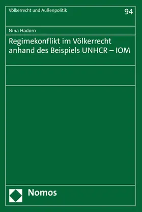 Hadorn |  Regimekonflikt im Völkerrecht anhand des Beispiels UNHCR – IOM | Buch |  Sack Fachmedien