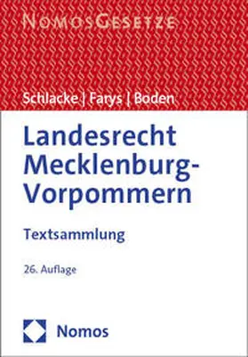 Schlacke / Boden / Farys |  Landesrecht Mecklenburg-Vorpommern | Buch |  Sack Fachmedien