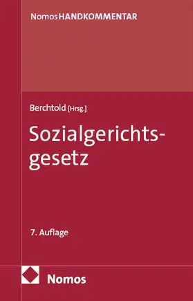 Berchtold |  Sozialgerichtsgesetz | Buch |  Sack Fachmedien