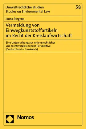 Ringena |  Vermeidung von Einwegkunststoffartikeln im Recht der Kreislaufwirtschaft | Buch |  Sack Fachmedien