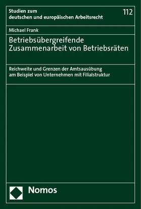 Frank |  Betriebsübergreifende Zusammenarbeit von Betriebsräten | Buch |  Sack Fachmedien