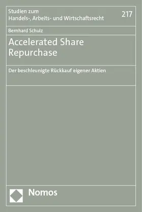 Schulz |  Accelerated Share Repurchase | Buch |  Sack Fachmedien