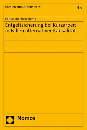 Borho |  Entgeltsicherung bei Kurzarbeit in Fällen alternativer Kausalität | Buch |  Sack Fachmedien