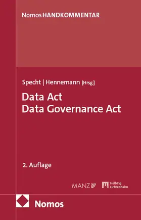 Specht / Hennemann |  Data Act, Data Governance Act: DA, DGA | Buch |  Sack Fachmedien