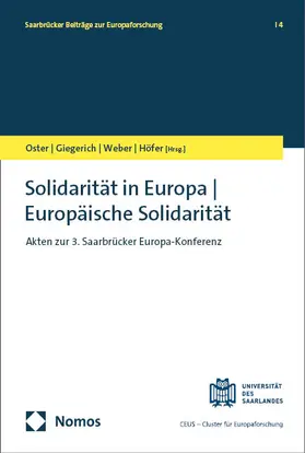 Oster / Giegerich / Weber |  Solidarität in Europa | Europäische Solidarität | Buch |  Sack Fachmedien
