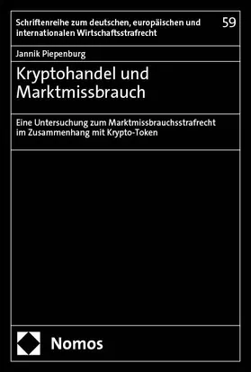 Piepenburg |  Kryptohandel und Marktmissbrauch | Buch |  Sack Fachmedien