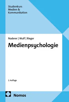 Naderer / Wulf / Rieger |  Medienpsychologie | Buch |  Sack Fachmedien