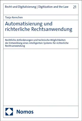 Kernchen |  Automatisierung und richterliche Rechtsanwendung | Buch |  Sack Fachmedien