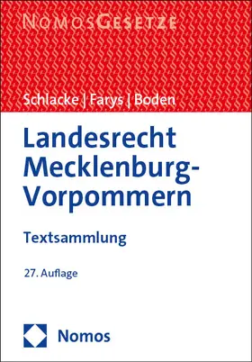 Schlacke / Farys / Boden |  Landesrecht Mecklenburg-Vorpommern | Buch |  Sack Fachmedien