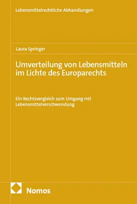 Springer |  Umverteilung von Lebensmitteln im Lichte des Europarechts | Buch |  Sack Fachmedien