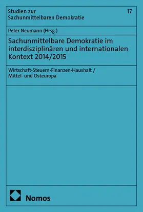 Neumann |  Sachunmittelbare Demokratie im interdisziplinären und internationalen Kontext 2014/2015 | Buch |  Sack Fachmedien