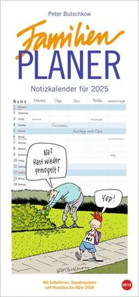  Peter Butschkow: Familienplaner 2025 | Sonstiges |  Sack Fachmedien