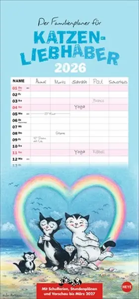  Jacob Familienplaner für Katzenliebhaber 2026 | Sonstiges |  Sack Fachmedien