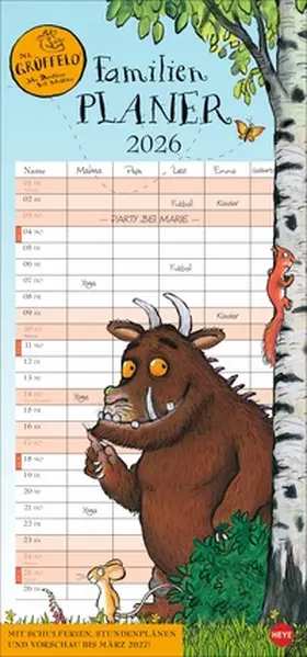  Der Grüffelo Familienplaner 2026 | Sonstiges |  Sack Fachmedien